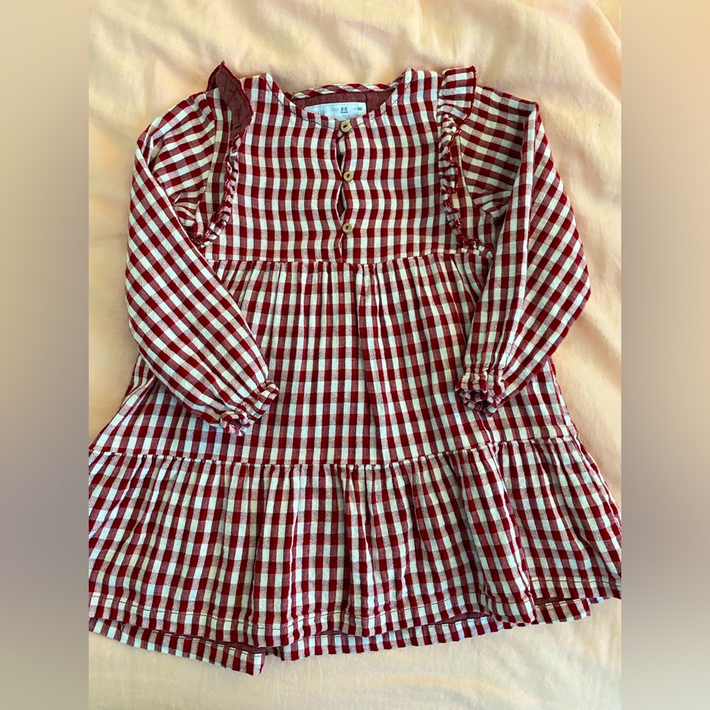 Zara gingham dress plaid